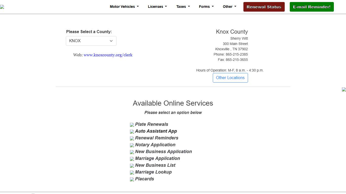 Tennessee County Clerk