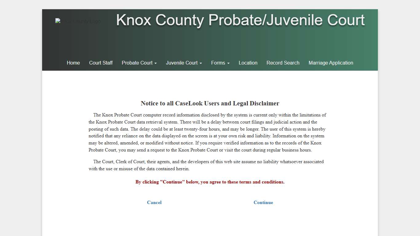 Knox Probate Court - Record Search